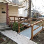 wheel chair ramp from the side of the house